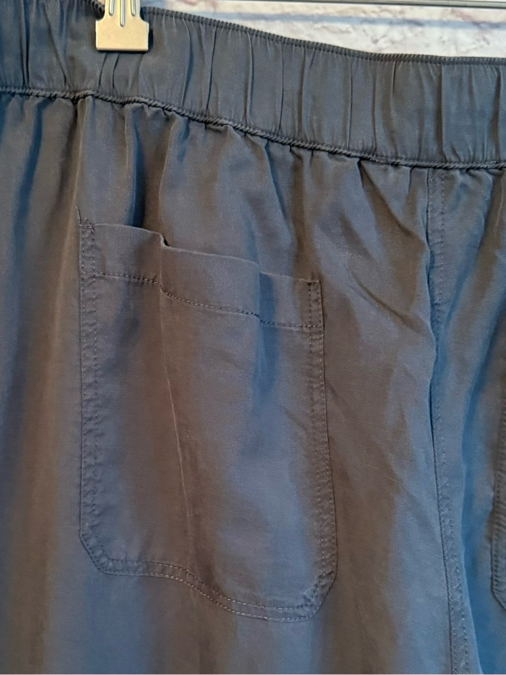 Workshop Charcoal Gray Wide Leg Tencel Drawstring Pants NWT - Picture 5 of 9